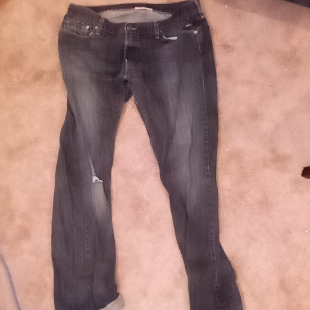 Y2k black jeans waist 36 L32